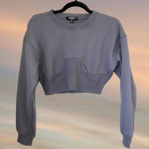 Cropped Purple Corset Sweater